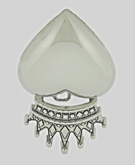 Heart Shaped Belt Buckles Crown Silver Chrome New Western Rodeo Metal Men Women