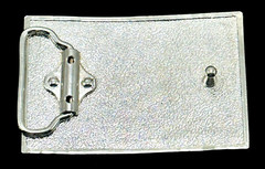 Belt Buckle Enamel Union Jack UK British Flag Silver Tone For 1 1/2 Inch Belt