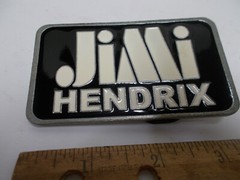 2006 Authentic Jimi Hendrix black and white belt buckle