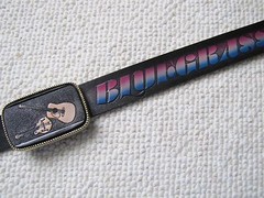 BLUEGRASS LEATHER Belt & MATCHING LEATHER Buckle cut to size NEW!