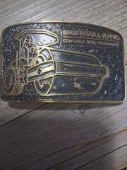 INGERSOLL RAND BELT BUCKLE CONSTRUCTION EQUIPMENT APC SOLID BRONZE ROLLER PAVER.
