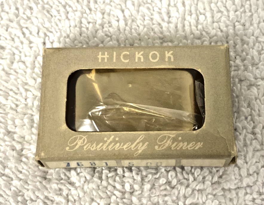 Vintage Hickok USA Small Gold Tone Basic Uniform Military Style Belt Buckle