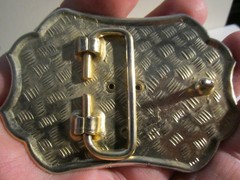 VINTAGE DEER ETCHED ON SOAPSTONE BELT BUCKLE – GW-26