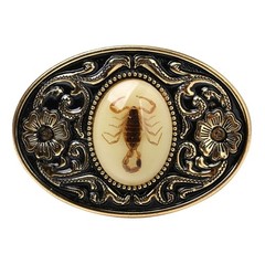 Scorpion Vintage Style Cowboy Antique Scorpion Belt Buckle Glow in dark New