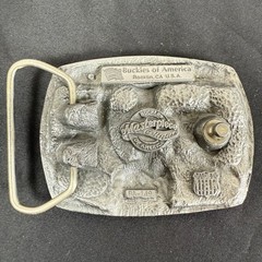 Vintage 90s Buckles Of America Firefighters Belt Buckle 3&Prime; Masterpiece Made USA