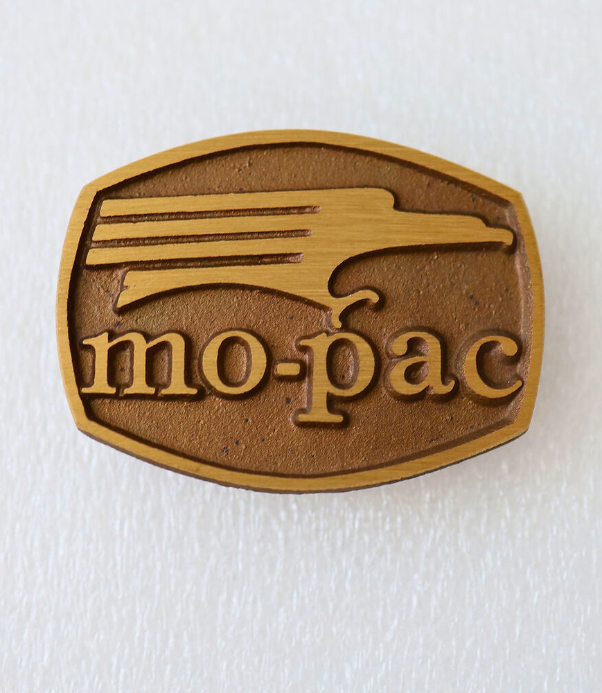 Missouri Pacific Mo Pac Railroad Belt Buckle Dyna Trains Locomotive Streamliner