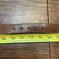 Gap Braided Leather Belt Brown Woven Solid Brass Buckle Men Small Vintage Style