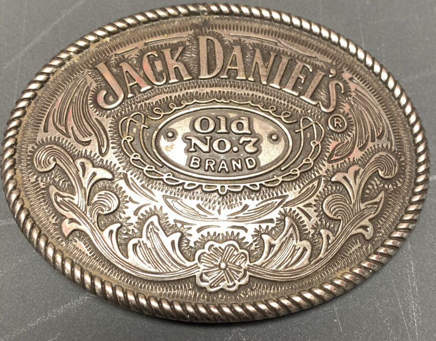 Vintage Western Style Jack Daniels Belt Buckle / Old #7 Brand Hipster