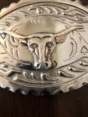 Vintage Western Belt Buckle Longhorn Steer Head