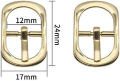 12Pcs Alloy Metal Single Prong Pin Buckles Center Bar Buckles Shoes Strap Watch