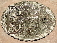 Vintage EGE Metal Western Rodeo Belt Buckle 1992 Made In USA