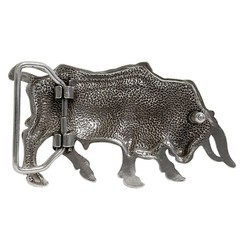 Western Buckle Antique Gold Lady Bull Engraved Belt Buckle Fits 1-1/2&Prime; wide Belt