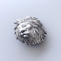 Vintage Lion Head Animal Wildlife Western Belt Buckle Gurtelschnalle
