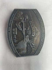 NRA Whittington Center 15 Years 1973-1988 Wagon Shooter Buck Belt Buckle Vintage