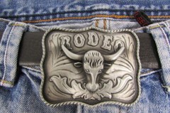 Texas Men Silver Metal Cowboy Western 3d Belt Buckle Rodeo Bull Head Skull TX