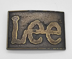 1980s Lee Jeans Brass Belt Buckle – Vintage