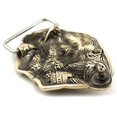 German silver belt buckle Steel fangs, Saber toothed cat buckle, tiger buckle