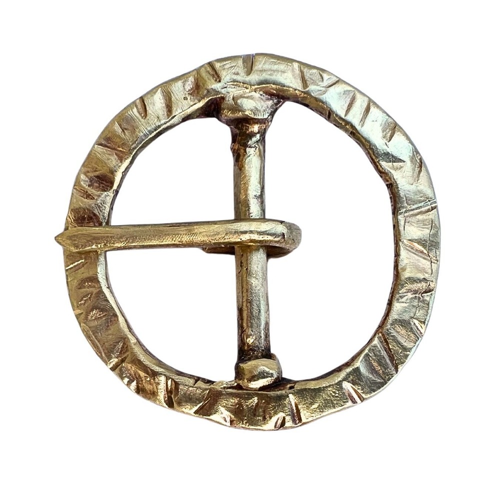 Handmade Solid Brass Belt Buckle USA | 1.5&Prime; « CIRCLE of LIFE » Artisan Buckle Men