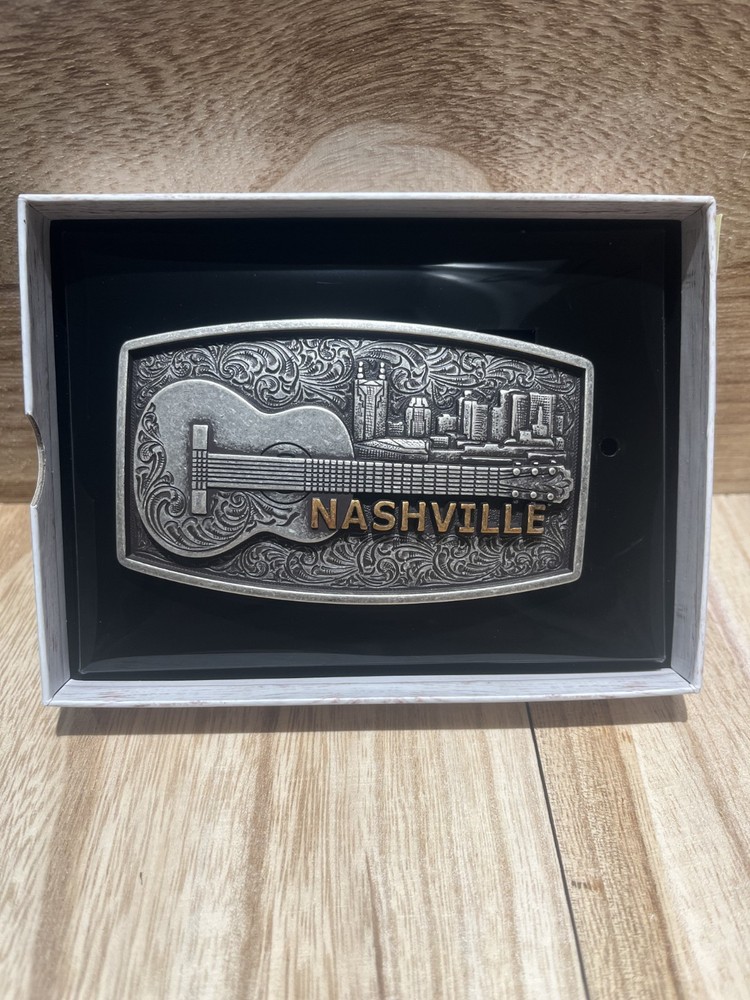 Blazin Roxx Nashville City Guitar Buckle – 37948