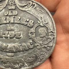 1792 St. Louis The Old Farmer’s Almanac Retired Vintage Belt Buckle Ben Franklin