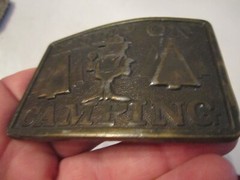 VINTAGE KEEP ON CAMPING BELT BUCKLE – GW-15