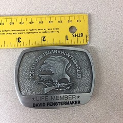 North American Hunting Club Life Member David Belt Buckle 1981 AR110