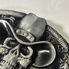 Cowboy Skull Belt Buckle Western Gothic Biker Style Snake Guns Rodeo Punk