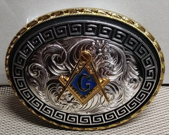MASONIC Western Cowboy Belt Buckle Hebilla Vaquera