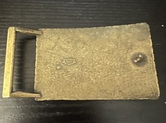 Vintage brass eagle belt buckle