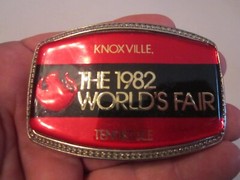 1982 WORLD&rsquo;S FAIR BELT BUCKLE – KNOXVILLE, TENNESEE – GW-17