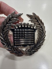 Famous Stars And Stripes Belt Buckle Cadillac Style Emblem