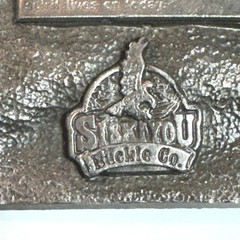 Vintage Western Train Buckle Metal American Railroad Steam Engine Sisskiyou 1986