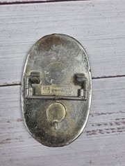 1977 Kansas Rock Pacifica Oval Belt Buckle Vintage Sailing Ship Sunset Design