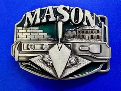 MASON Masonry Brick Laying Construction Work Tools Job Series Belt Buckle