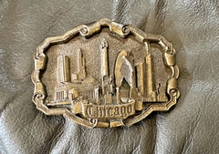 Vintage Chicago Skyline Real Brass Mokena Illinois 1982
