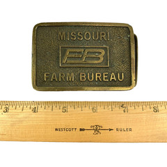 Vintage Missouri Farm Bureau Metal Belt Buckle Wyoming Studio Artworks