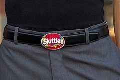 Skittles Candy Taste The Rainbow Belt Buckle Pewter Metal Limited Edition