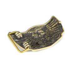 Brass belt buckle Eagle with sword, heraldic eagle, sword winged heraldry falcon
