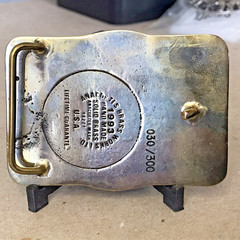 Anacortes Brass Works Deserado Mine Belt Buckle Square Brass Handmade Limited ED