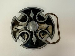 Celtic Iron Cross Enameled Religious Gothic Punk Motorcycle Biker Belt Buckle