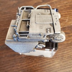 VINTAGE SEMI TRUCK DESIGN SILVER TONE BELT BUCKLE – DATED 1978 HEAVY B-38 USA
