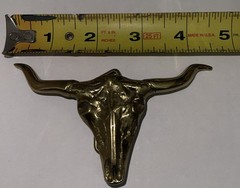 Longhorn Steer Cow/Bull Horns Brass/gold Tone Belt Buckle