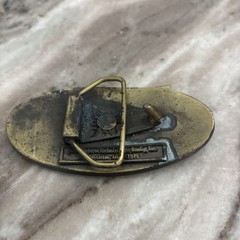 Vintage Brass Bandag Belt Buckle 3 5/8&Prime; Wide