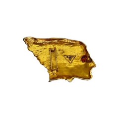 Christopher Ross Vintage Indian Chief Head Gold Plated Brass Belt Buckle