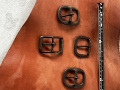 Lot of 5 vintage Metal Belt Buckles, Antique Finish,Heavy Patina