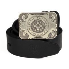 German silver belt buckle pre-Christian sun cross; Teutonic or Maltese Zgarda