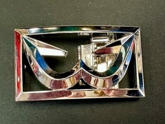 Unique See Through Dual Hook Pattern Silver Color Reflective Belt Buckle