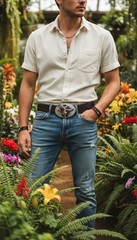 Men Buckle Silver Metal Native Warrior Dance Indian Casual Day Western Fashion