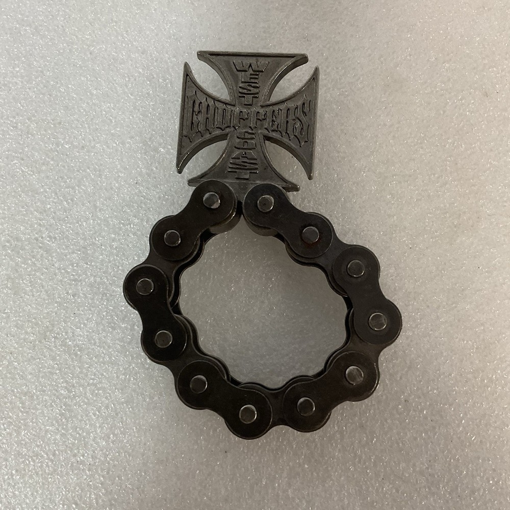 West Coast Choppers Chain Belt Buckle Bottle Opener VGC Metal Biker Style