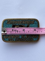 VTG Bridgestone DynaBuckle Eastern Electric 1991 Turnaround Brass Belt Buckle